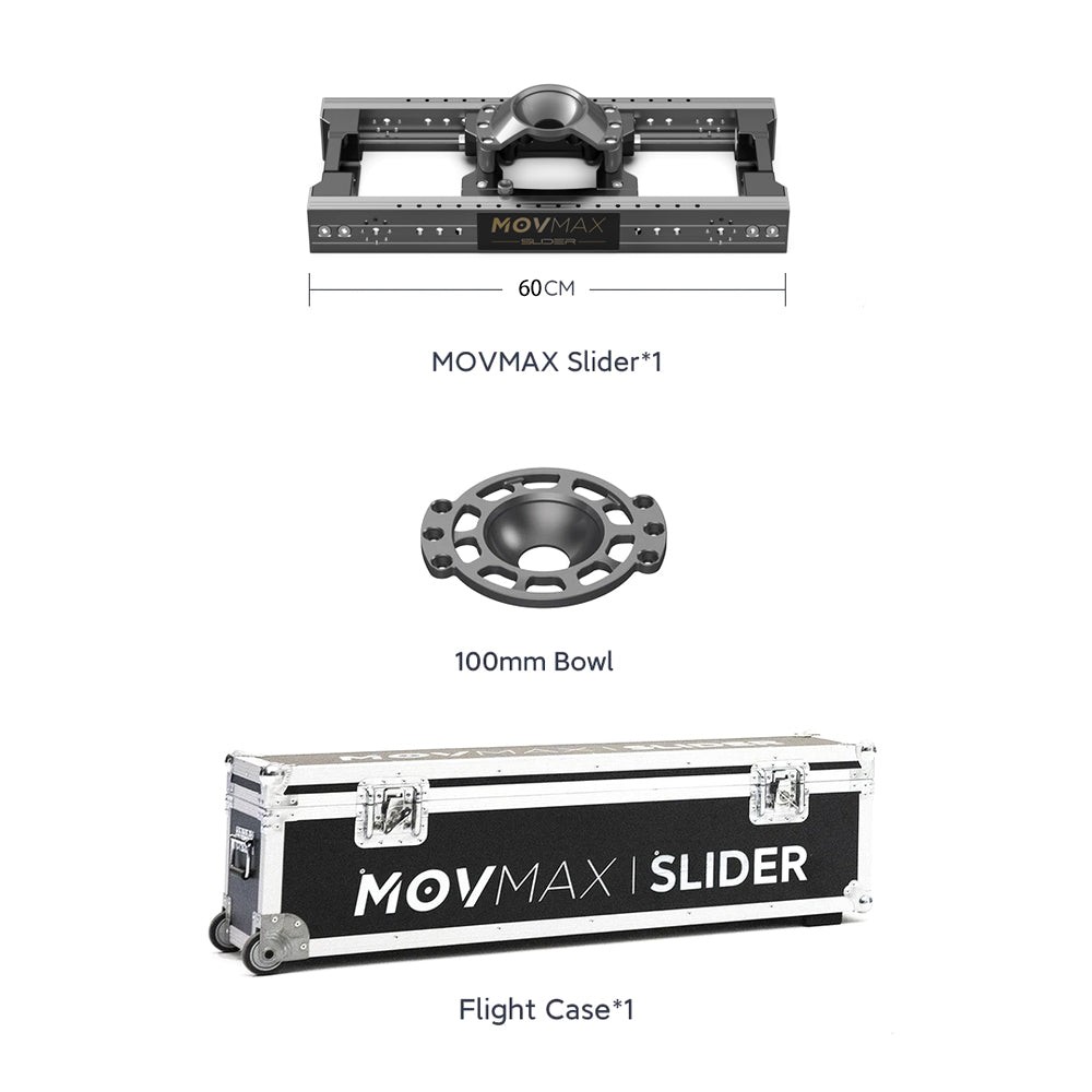 MOVMAX Slider mit 100-mm-Schalenaufnahme (600 mm)