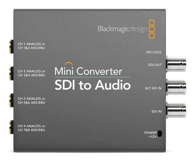 Mini Converter SDI to Audio – Vier analoge Kanäle oder acht AES/EBU