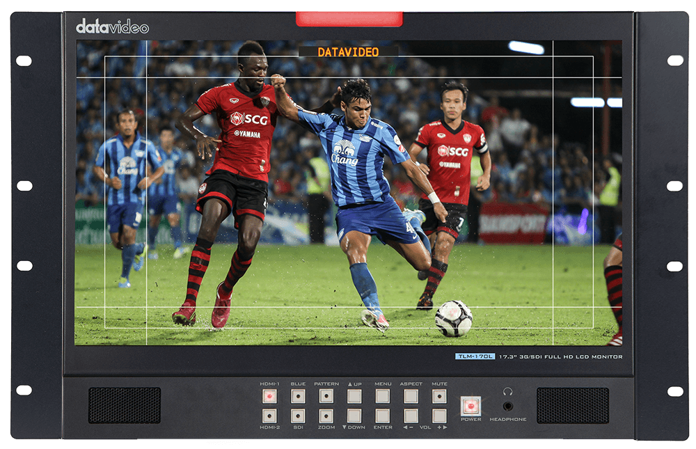 Datavideo TLM-170LR 17,3-Zoll-Full-HD-Monitor im 7RU-Rackgehäuse, Vorderansicht