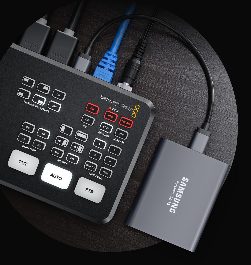 ATEM Mini Pro ISO – Aufnahme auf USB-Laufwerke