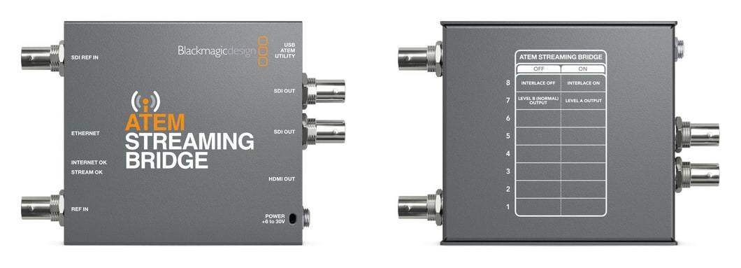 ATEM Streaming Bridge – Einstellung per Mini-Schalter oder USB-C