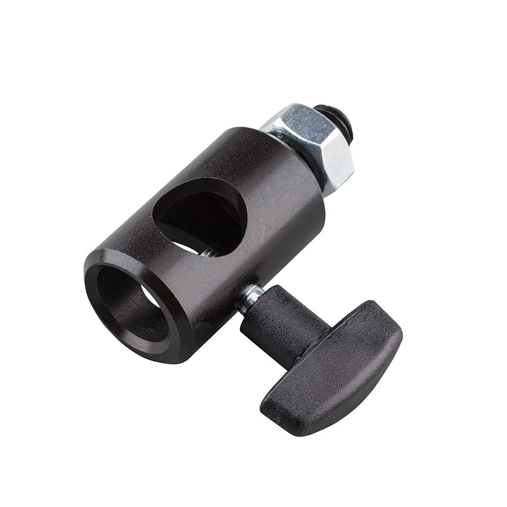Manfrotto 014MS – Schrägansicht der 16-mm-Hülse und des T-Griffs