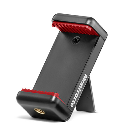 Manfrotto MCLAMP als Tischständer aufgeklappt