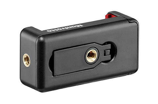 Rückseite der Manfrotto MCLAMP mit zwei Viertelzollgewinden