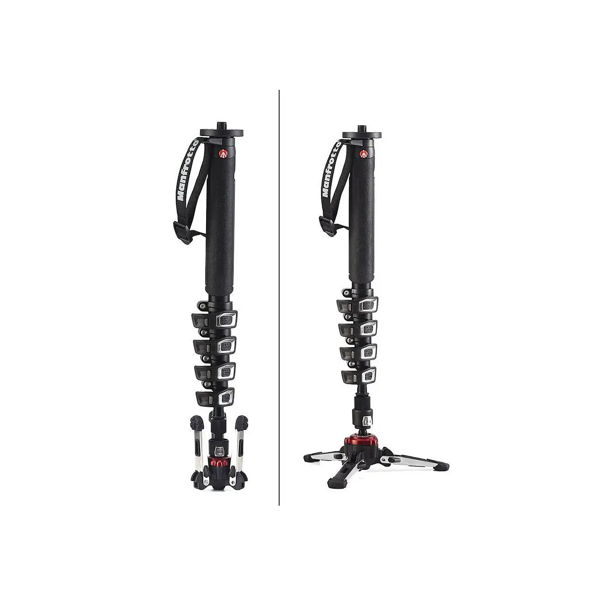 Manfrotto MVMXPROA4 mit eingeklappter und geöffneter Basis