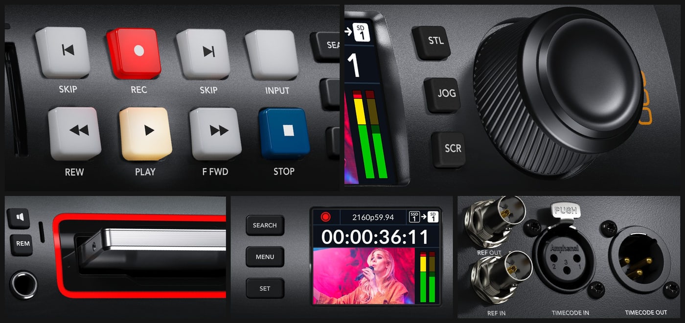 HyperDeck Studio 4K Pro – Suchrad aus Metall mit Kupplung