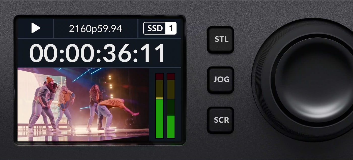 HyperDeck Studio 4K Pro – Farbiges Statusdisplay