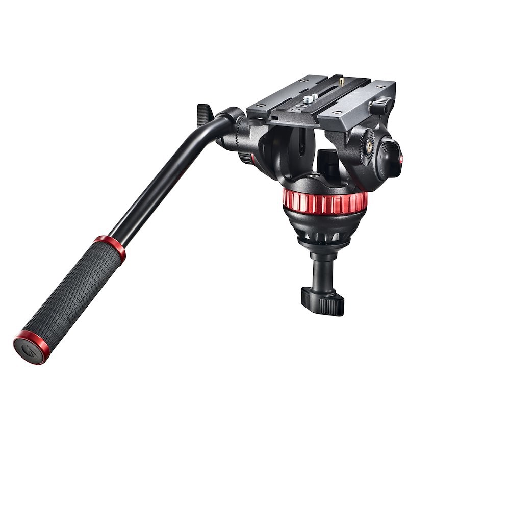 Mitgelieferter Manfrotto MVH502A Fluid-Videokopf