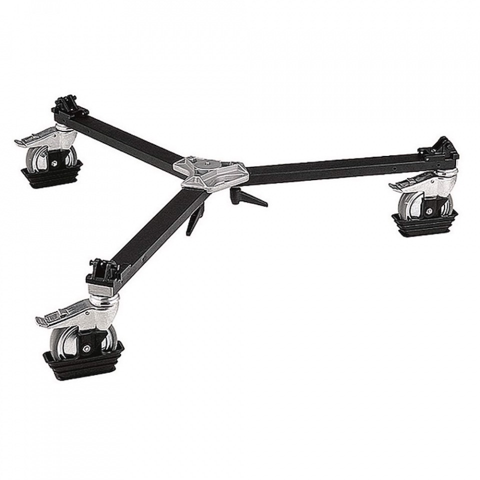 Ausgeklappter Manfrotto 114MV Stativwagen