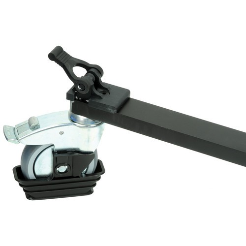 Rad, Bremse und Stativaufnahme des Manfrotto 114MV im Detail