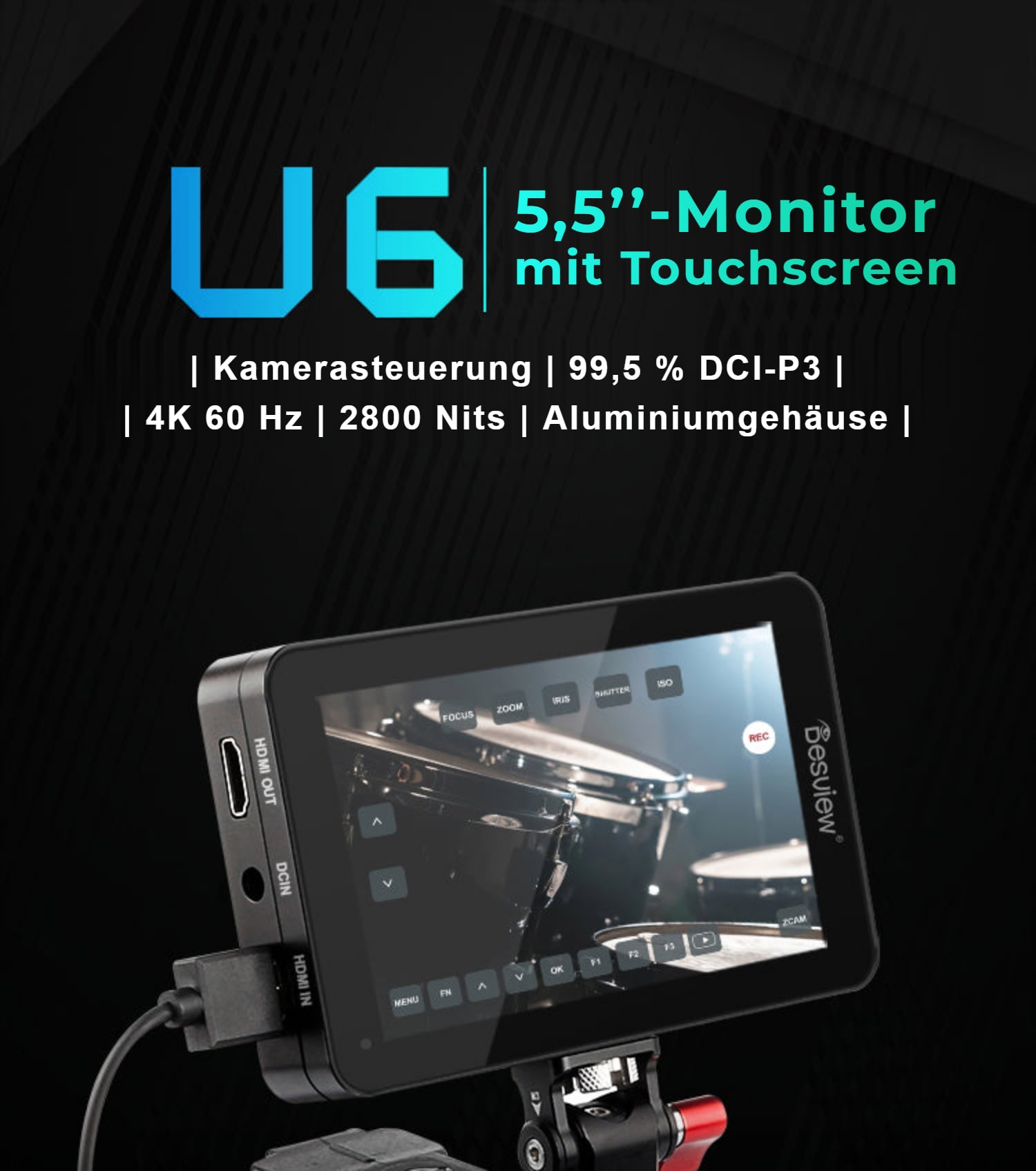 Desview U6 – 5,5"-Monitor mit Touchscreen