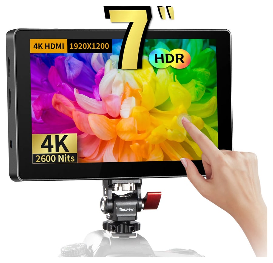 Schlanker, leichter 7"-Monitor mit HDR