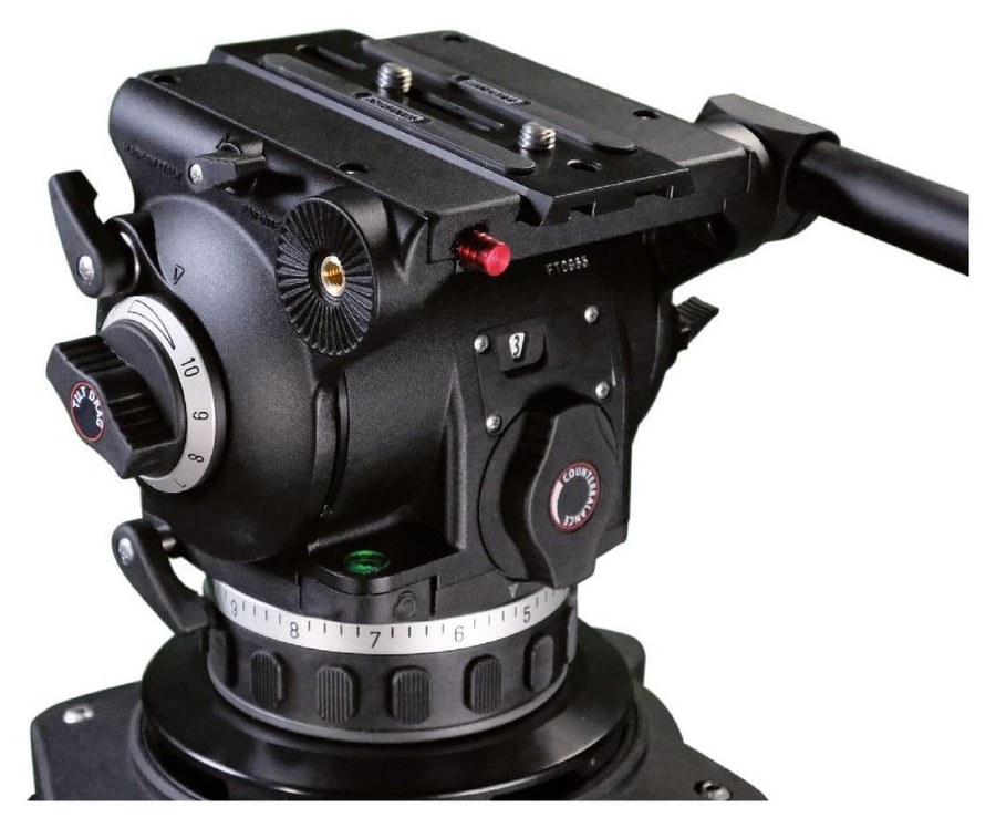 Cartoni Master 25 – Bedienelemente an den Seiten