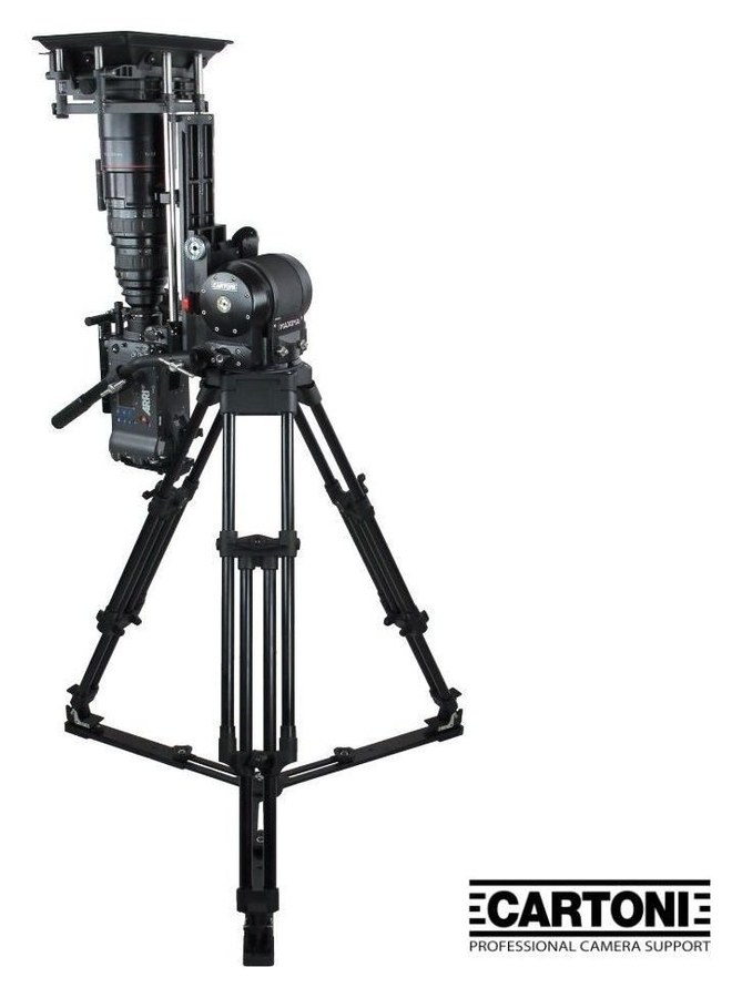 Cartoni HM5000 Fluidkopf Maxima 5.0 – Auf einem Mitchell-Stativ