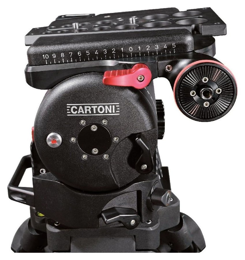 Cartoni Master 65 – Bedienelemente an den Seiten