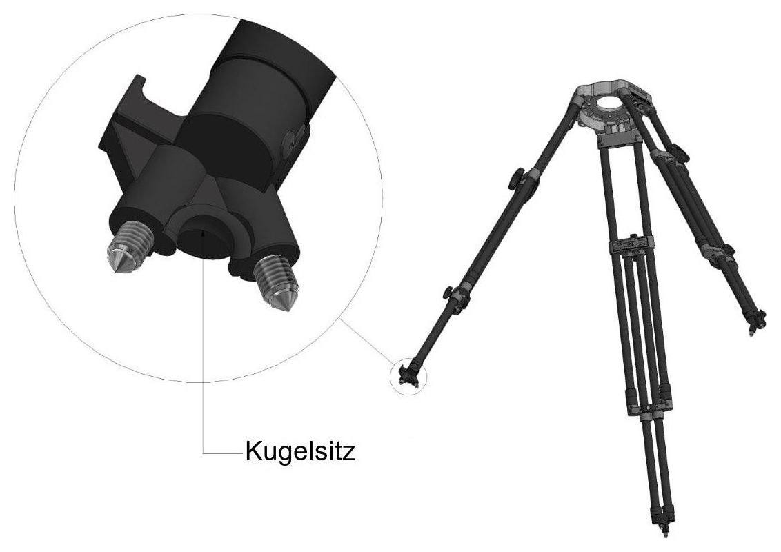 Cartoni Stativ Studio – Kugelsitz im Fuß