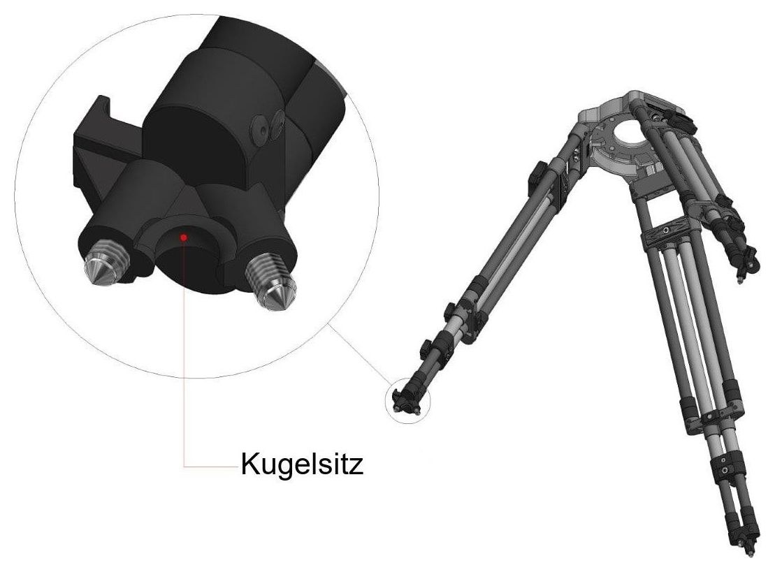 Cartoni T724/2M Stativ – Kugelsitz im Fuß