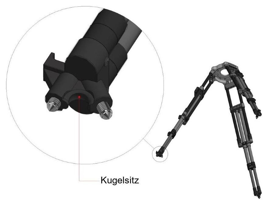 Cartoni T724/2CM Stativ – Kugelsitz im Fuß