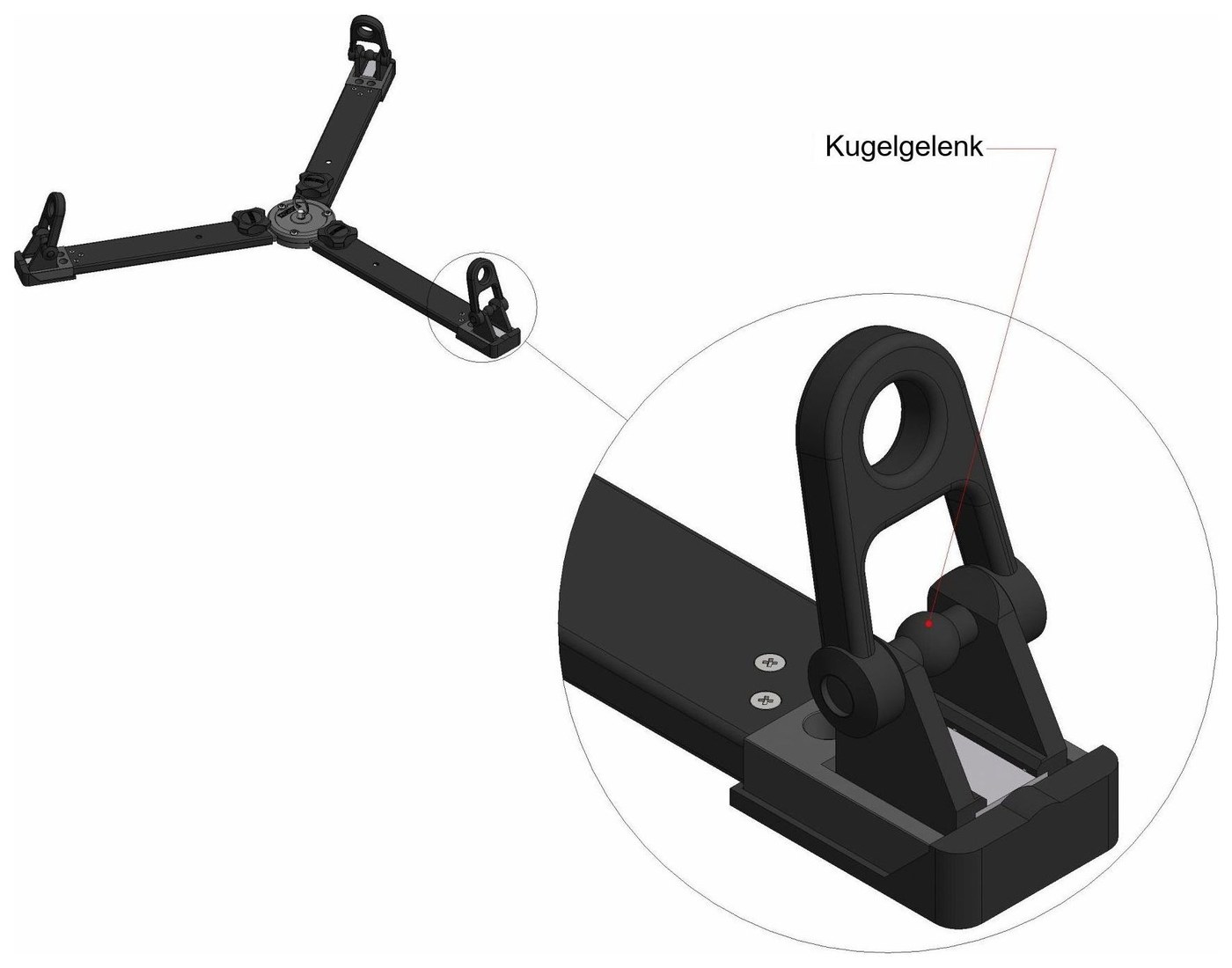Cartoni S838 Bodenspinne Studio – Kugelgelenk