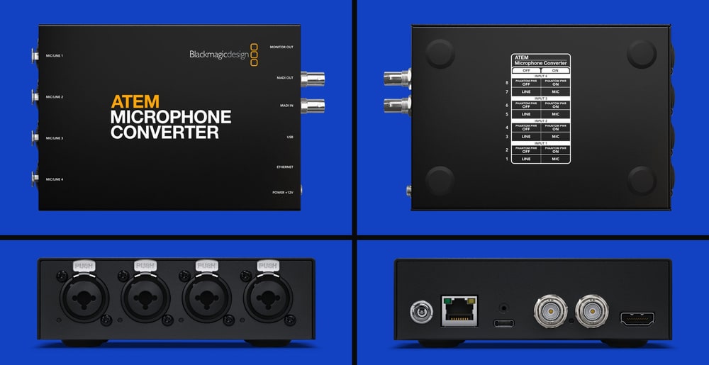 ATEM Microphone Converter – XLR/TRS-Kombieingänge