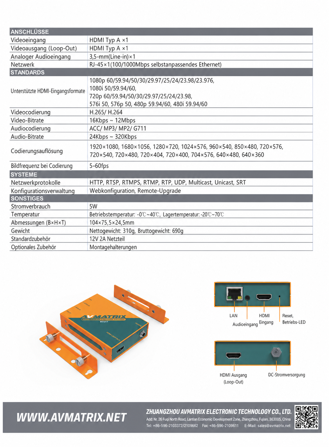 AVMATRIX SE1217