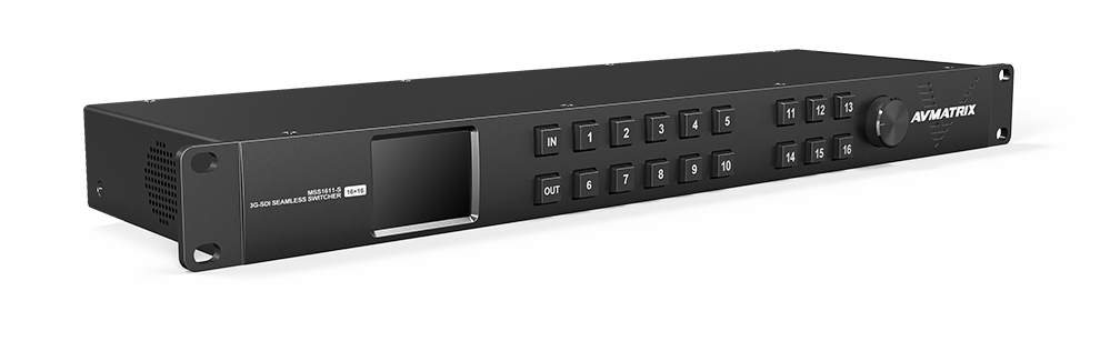 AVMATRIX MSS1611S – Frontpanel aus Metall