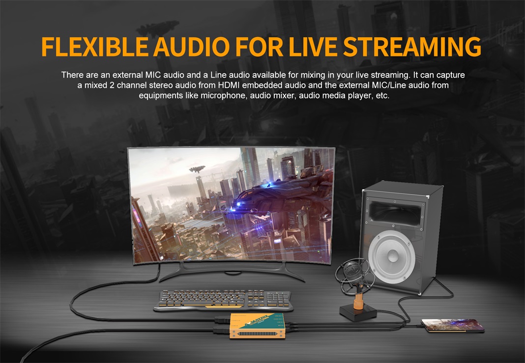 AVMATRIX UC2218-4K Audio für Live Streaming