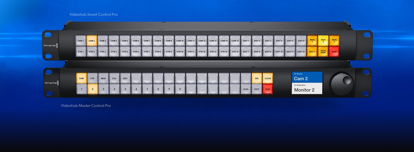 Blackmagic Videohub 80x80 12G – Externe Hardware-Panels