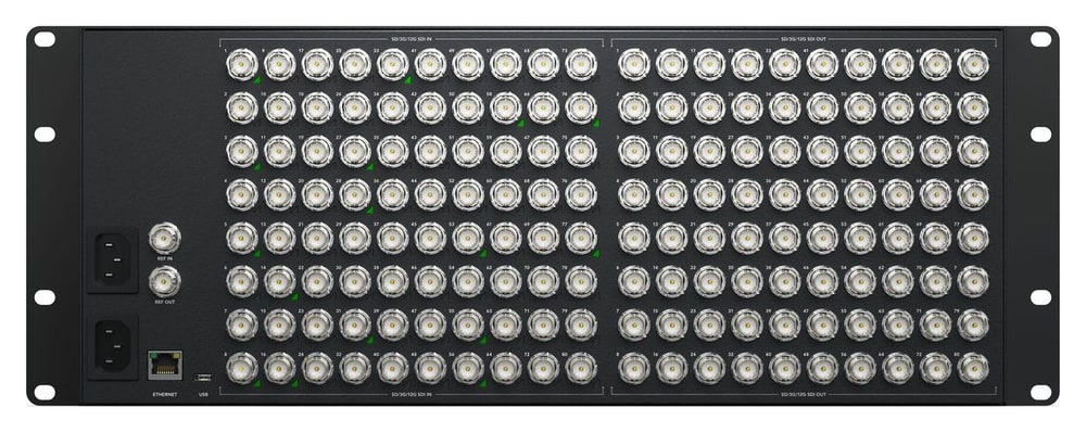 Blackmagic Videohub 80x80 12G – LED an jedem Eingang