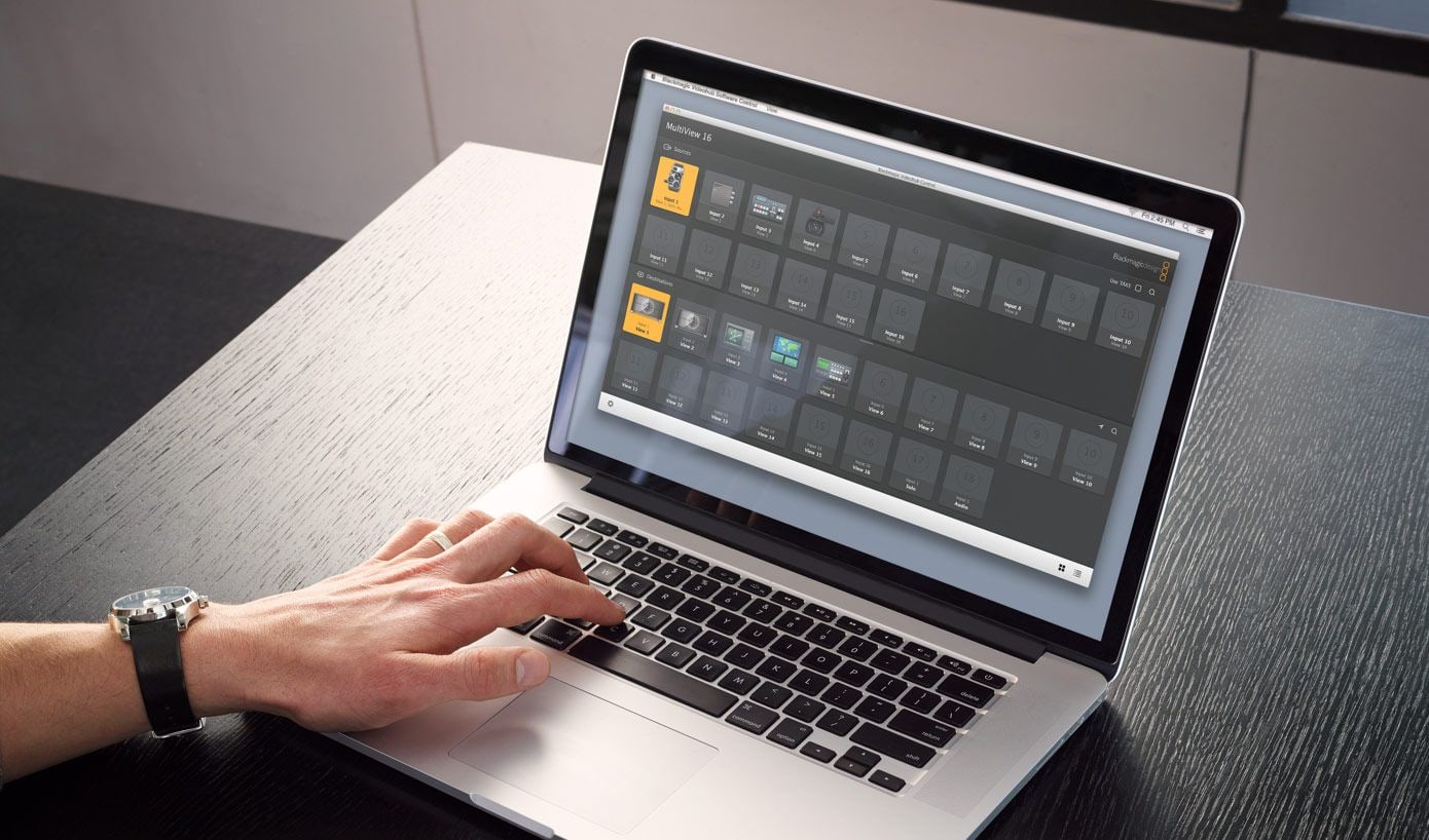 Blackmagic MultiView 16 – Bedienfeld wie bei einem Router