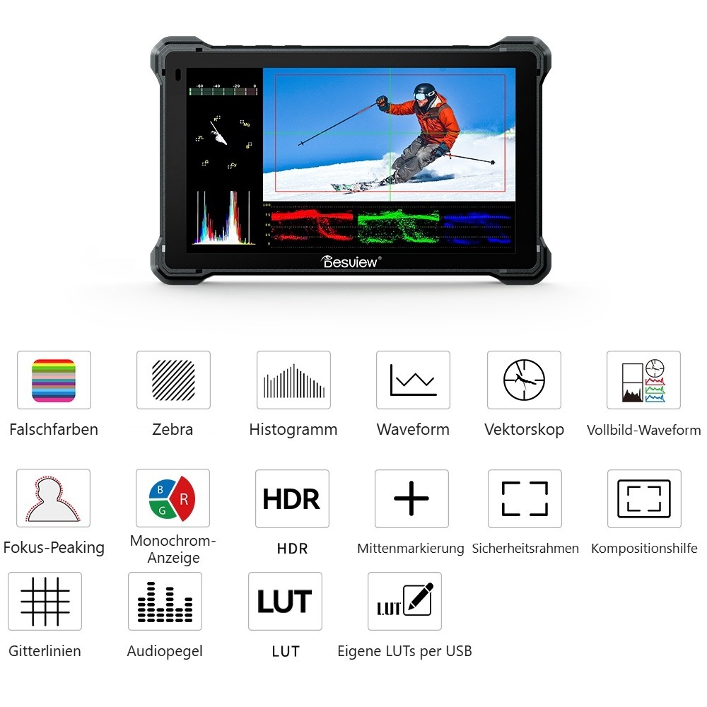 Desview R7III – Umfangreiche Hilfsfunktionen
