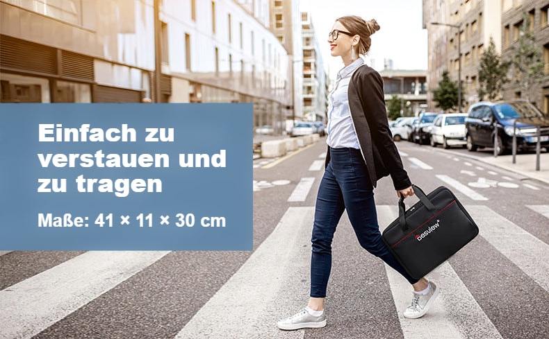 Einfach zu verstauen und zu tragen