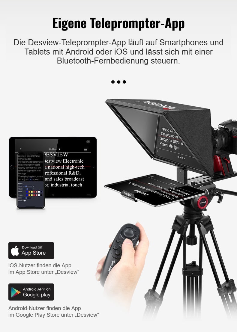 Desview-App und Fernbedienung