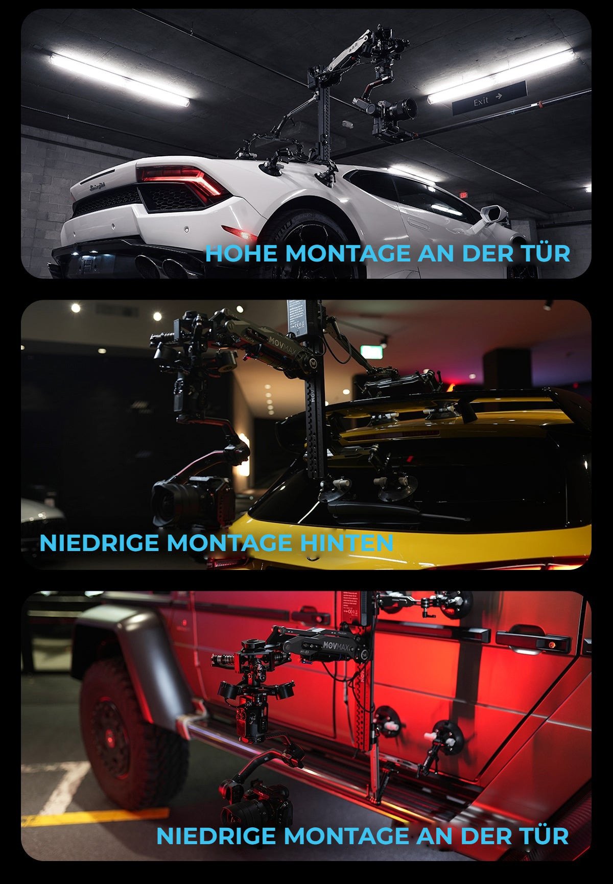 Weitere Montagepositionen