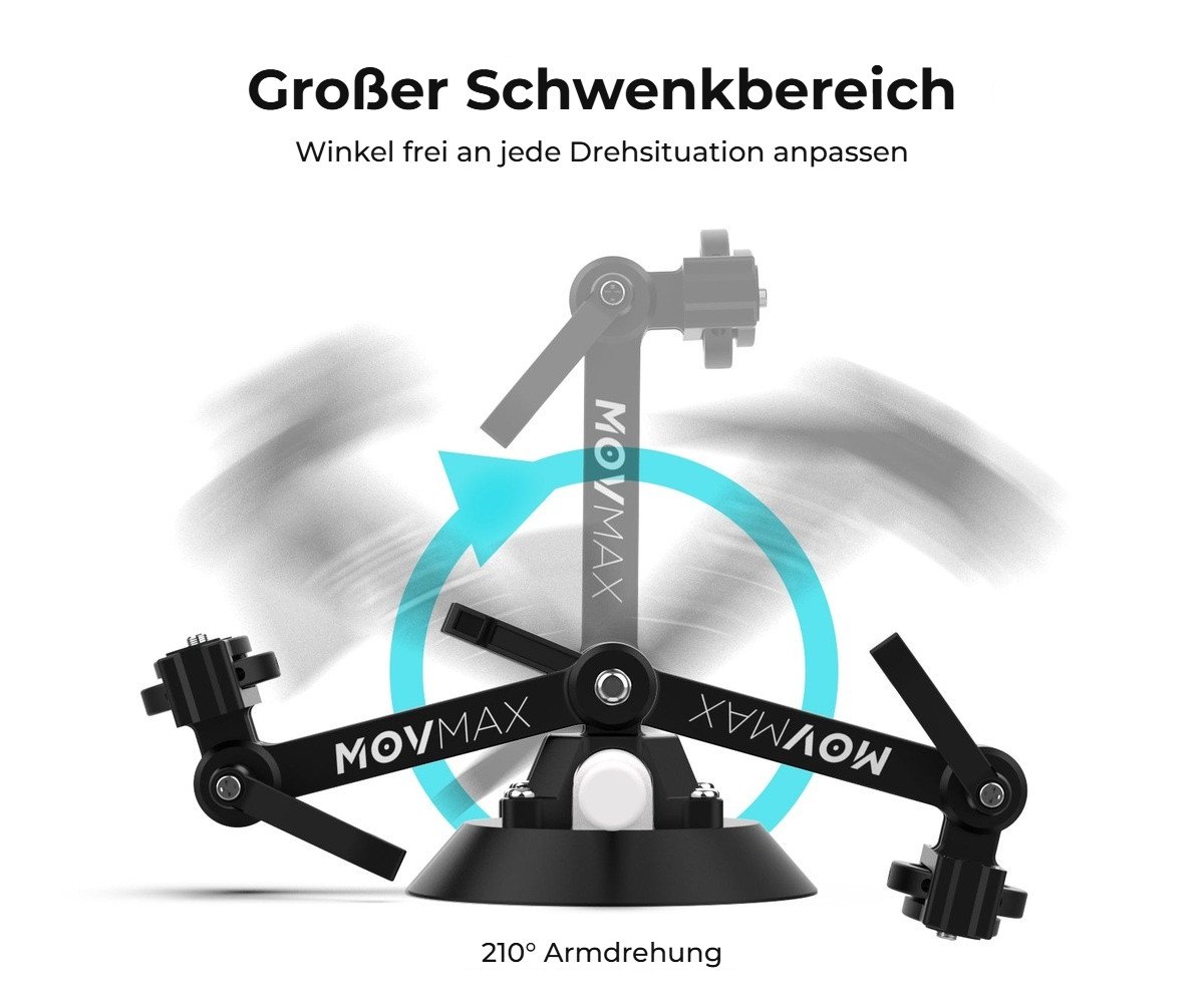 Großer Schwenkbereich