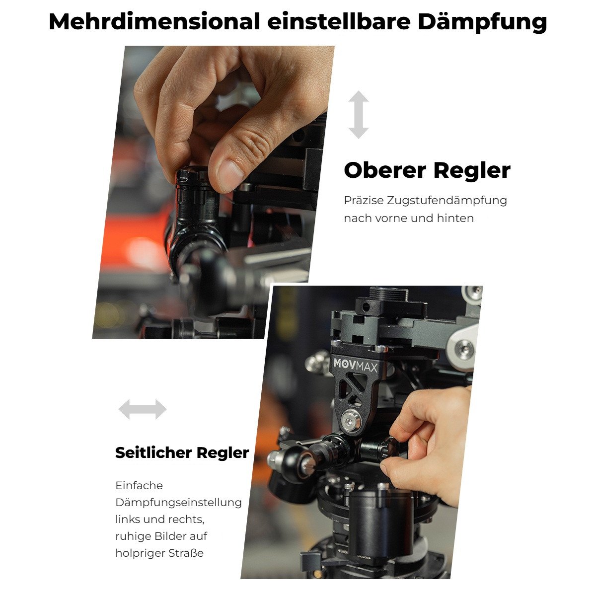Mehrdimensional einstellbare Dämpfung