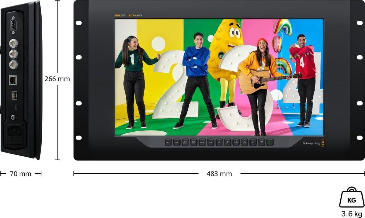 SmartView 4K G3 – Abmessungen und Gewicht