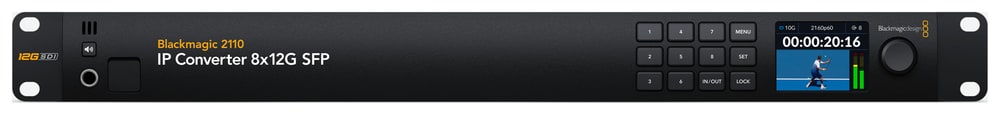 Blackmagic 2110 IP Converter 8x12G SFP – Signalkontrolle direkt im Rack