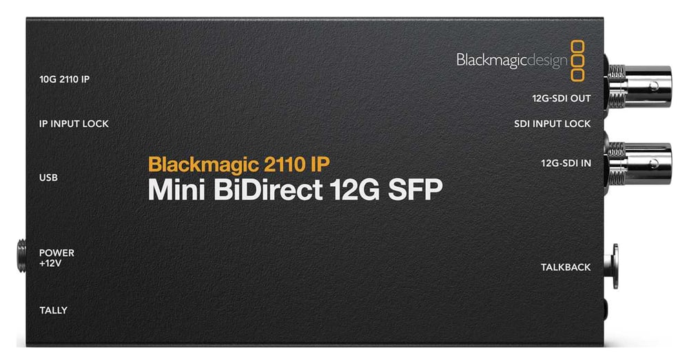 Blackmagic 2110 IP Mini BiDirect 12G SFP – Programmrückführung und Talkback