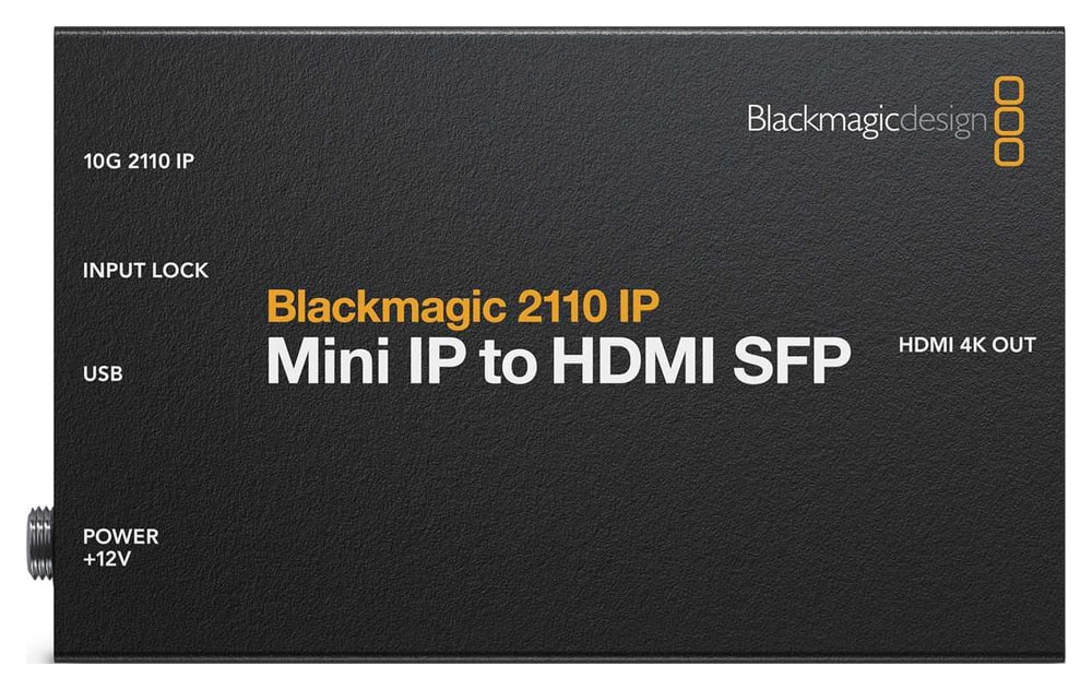 Blackmagic 2110 IP Mini IP to HDMI SFP – IP-Eingang, Bild über HDMI