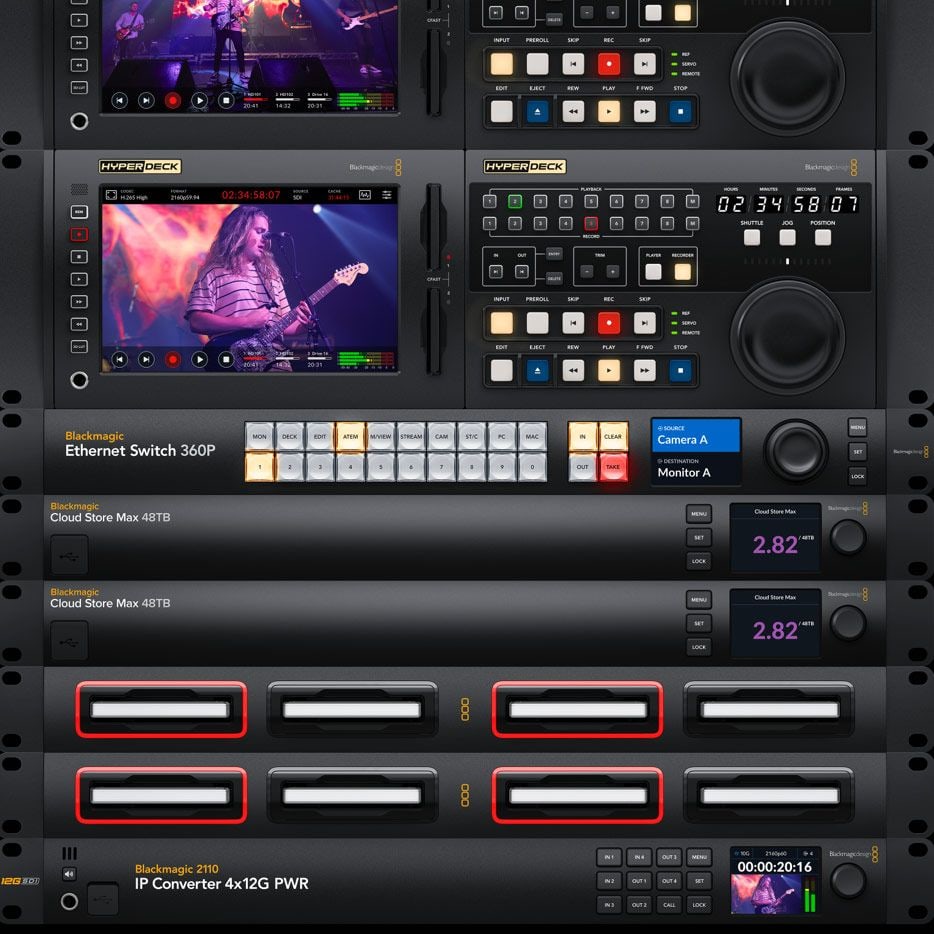 Blackmagic Ethernet Switch 360P – ISO-Aufnahme und Replay