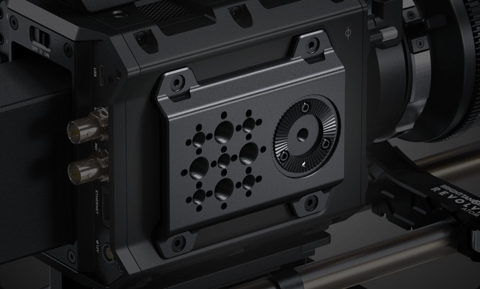 Blackmagic PYXIS Rosette Plate – Eine Platte an der Kameraseite