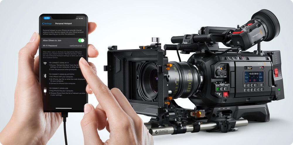 Blackmagic URSA Cine 12K LF + EVF – Netzwerk, Blackmagic Cloud und Streaming
