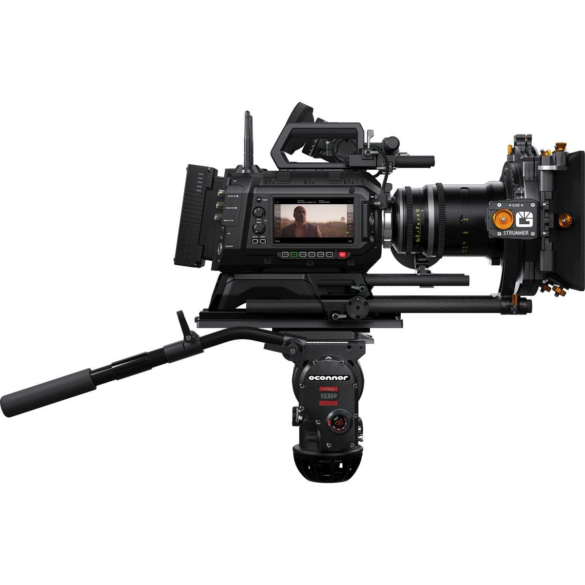 Blackmagic URSA Cine 12K LF mit EVF, linke Ansicht