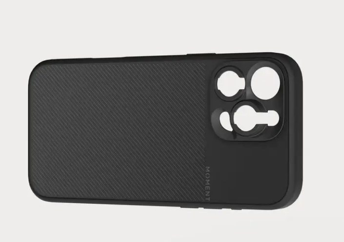 Moment Camera Case iPhone 16 Pro Max Black, pohled od fotoaparátů