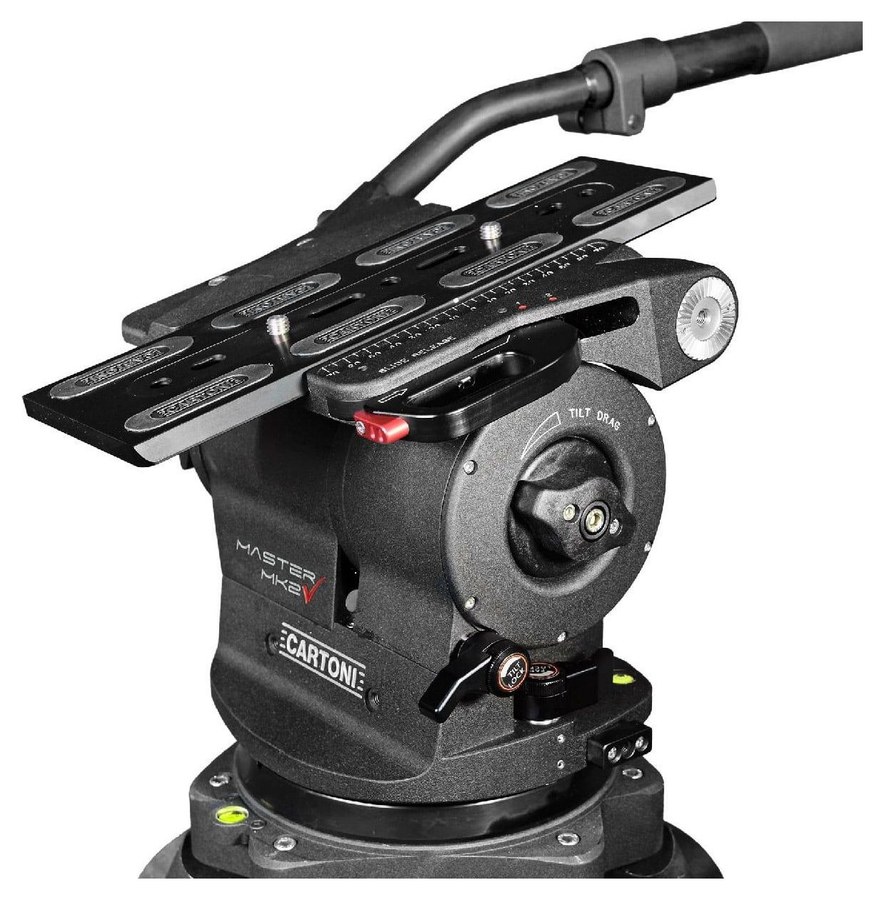 Cartoni Master MK2 – Bedienelemente an den Seiten