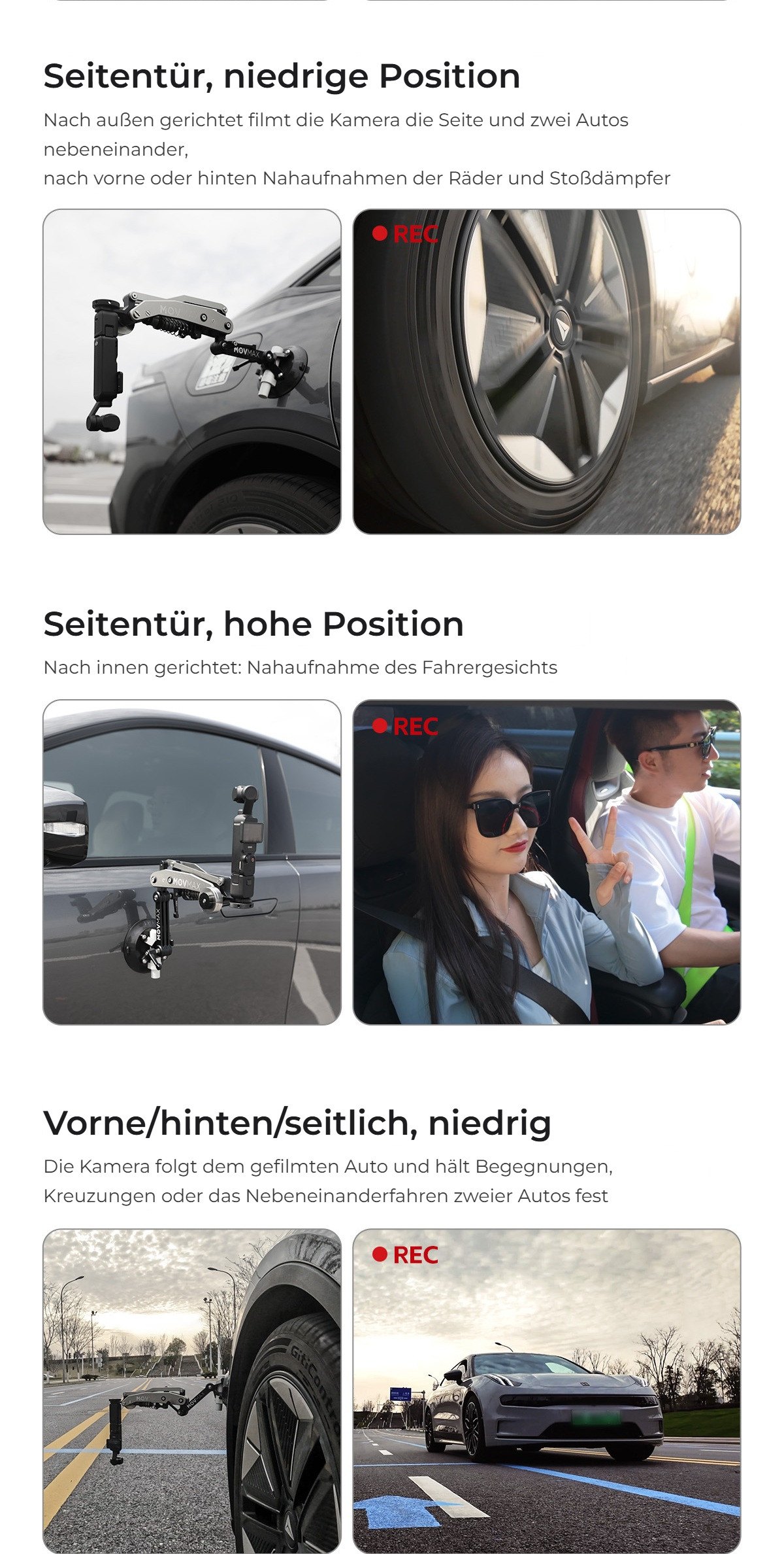 Seitliche Montage