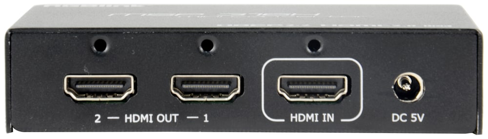 Ein HDMI-2.0-Eingang, zwei Ausgänge