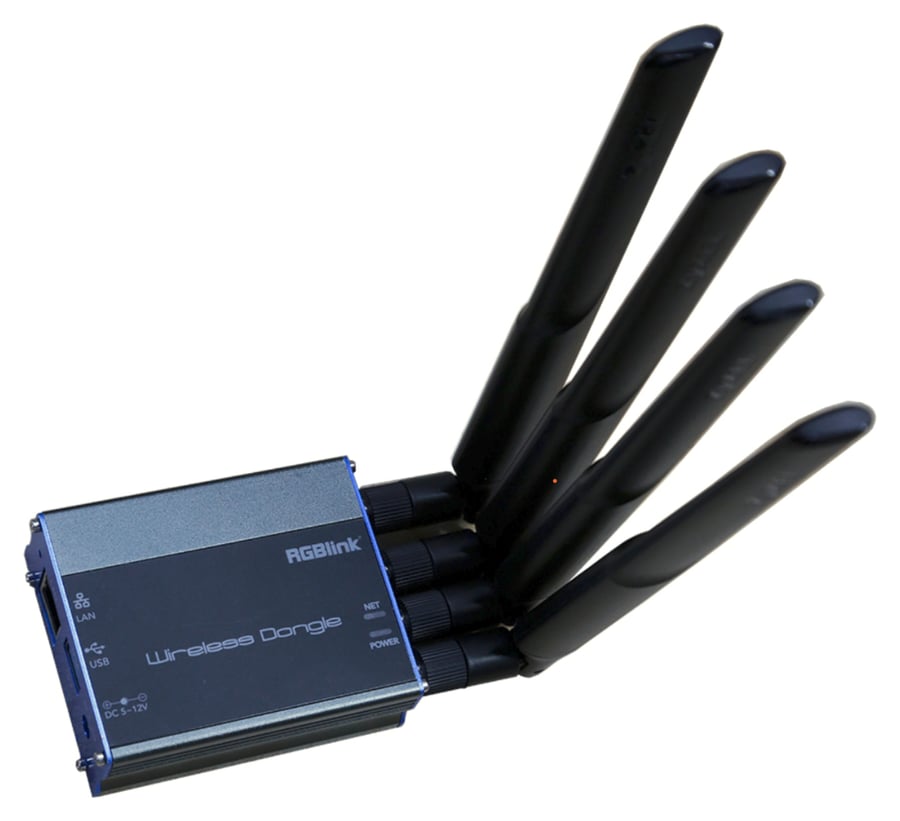 5G-Funk-Dongle mit LAN- und USB-Anschluss