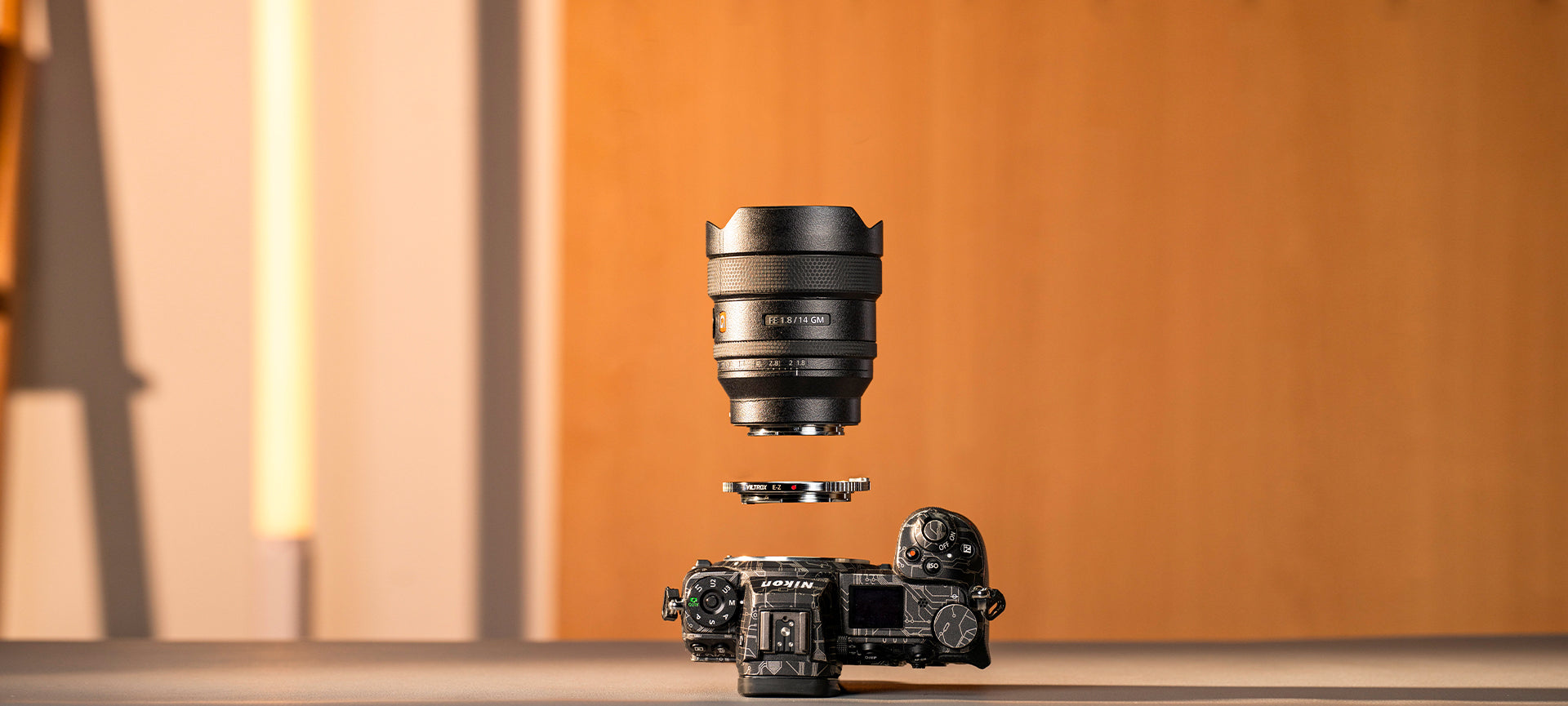 Sony E objektiv, adaptér Viltrox E-Z a Nikon Z fotoaparát